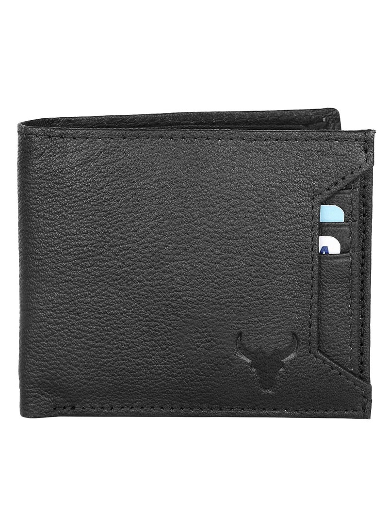 Napa Hide Black Leather Wallet for Men I 3 Card Slots - Image 3