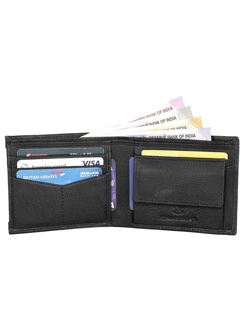 Napa Hide Black Leather Wallet for Men I 3 Card Slots - Image 5