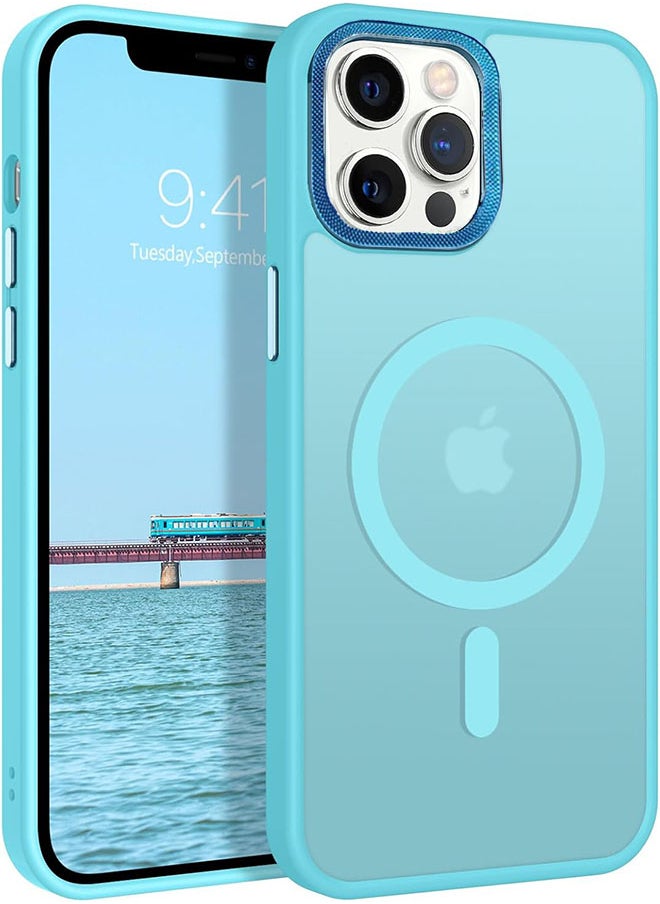 Generic - Case BENTOBEN Magnetic Iphone 15 Pro Max, Compatible with Wireless Charger and Magsafe Card Wallet, Simple Clear Shockproof Drop Resistant Anti-Fingerprint Case Compatible with Iphone 15 Pro Max - Light Blue - Image 1