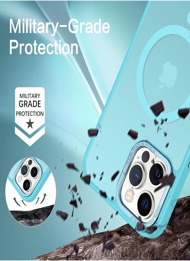Generic - Case BENTOBEN Magnetic Iphone 15 Pro Max, Compatible with Wireless Charger and Magsafe Card Wallet, Simple Clear Shockproof Drop Resistant Anti-Fingerprint Case Compatible with Iphone 15 Pro Max - Light Blue - Image 1