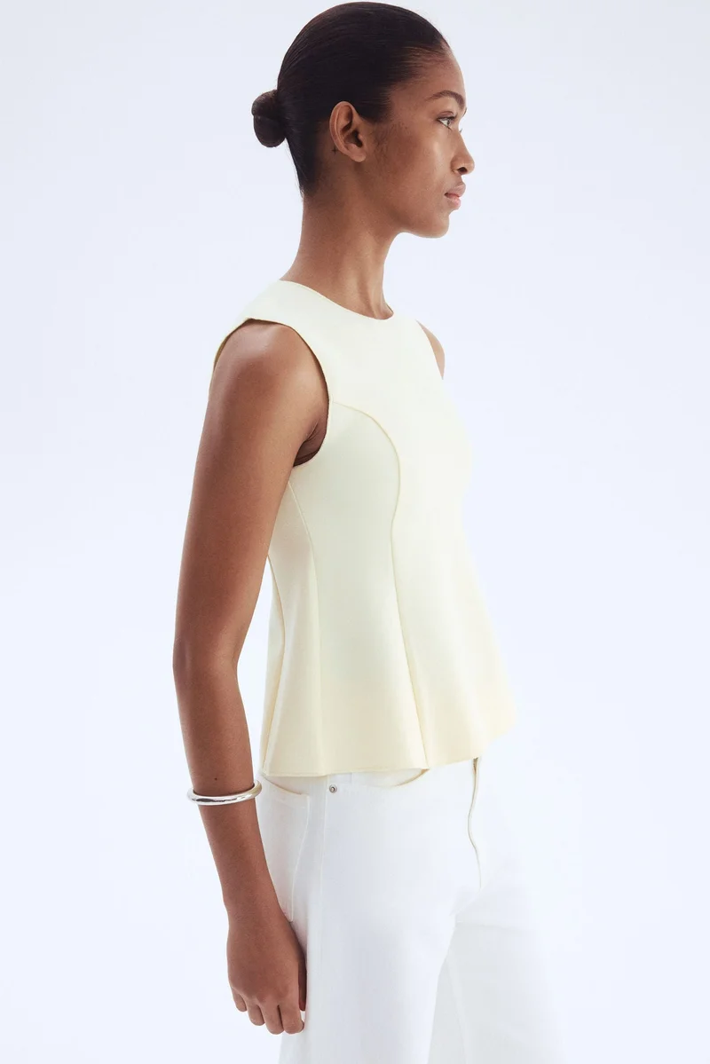 H&M Interlock peplum vest top