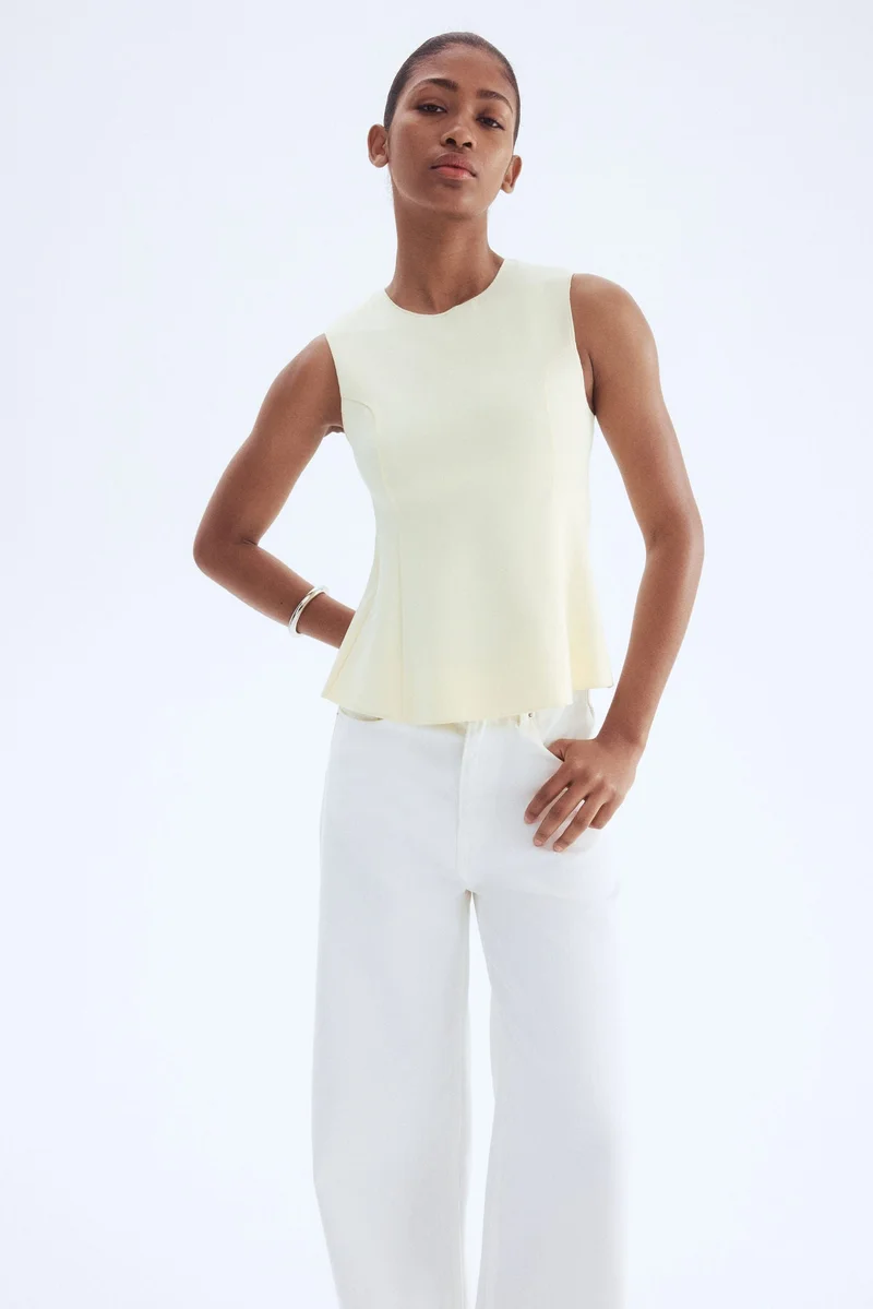 H&M Interlock peplum vest top