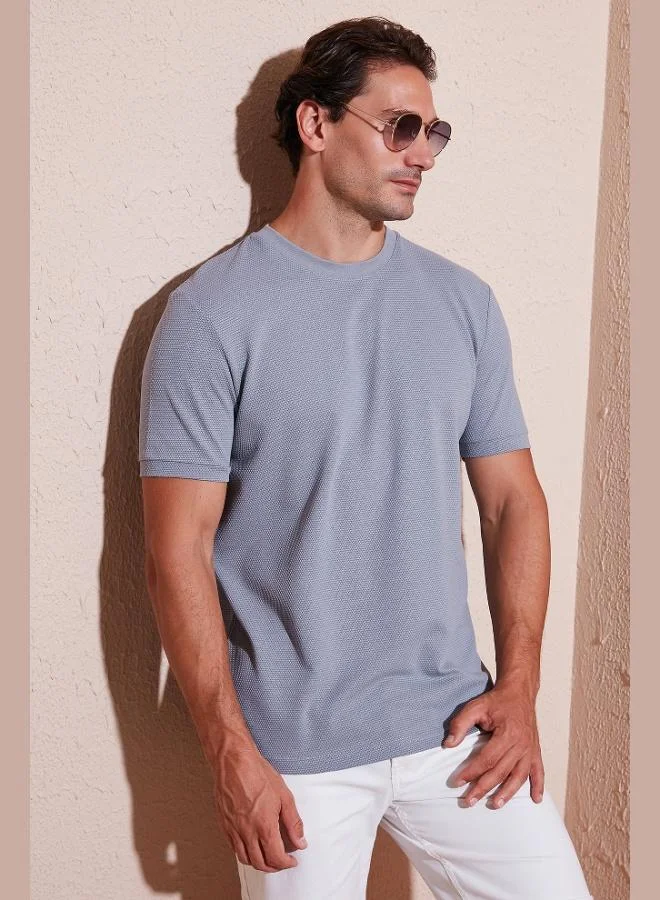 Buratti  Buratti Stretch Cotton Slim Fit Crew Neck T Shirt Men's T-Shirt 5902639 for Men | Best Price UAE