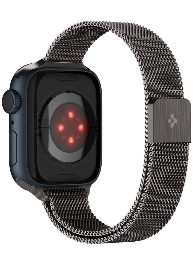 Spigen Metal Fit Band for Apple Watch Band Series 9/8/7 (41mm), Series SE2/6/SE/5/4 (40mm) and Series 3/2/1 (38mm) - Graphite  - Image 2
