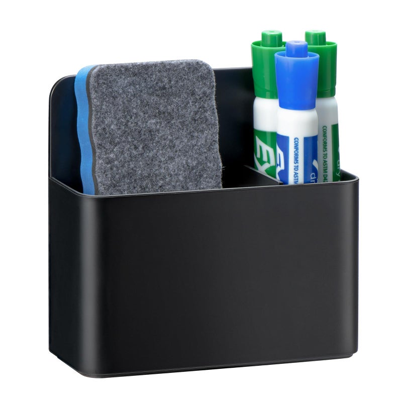Simetufy Magnetic Dry Erase Marker Holder, Magnetic Pen Holder, Whiteboard Marker Holder, Magnetic Marker Holder for Fridge, Whiteboard, Locker, Magnetic Cup for Dry Erase Board, 1 Pack, Black - Image 1