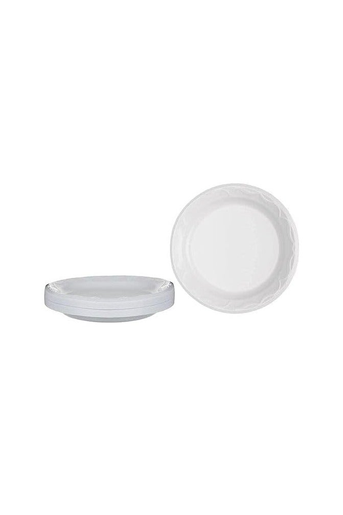 Disposable Flat Round Unbreakable Plates 26 cm - White - 50 Pieces  - Image 2