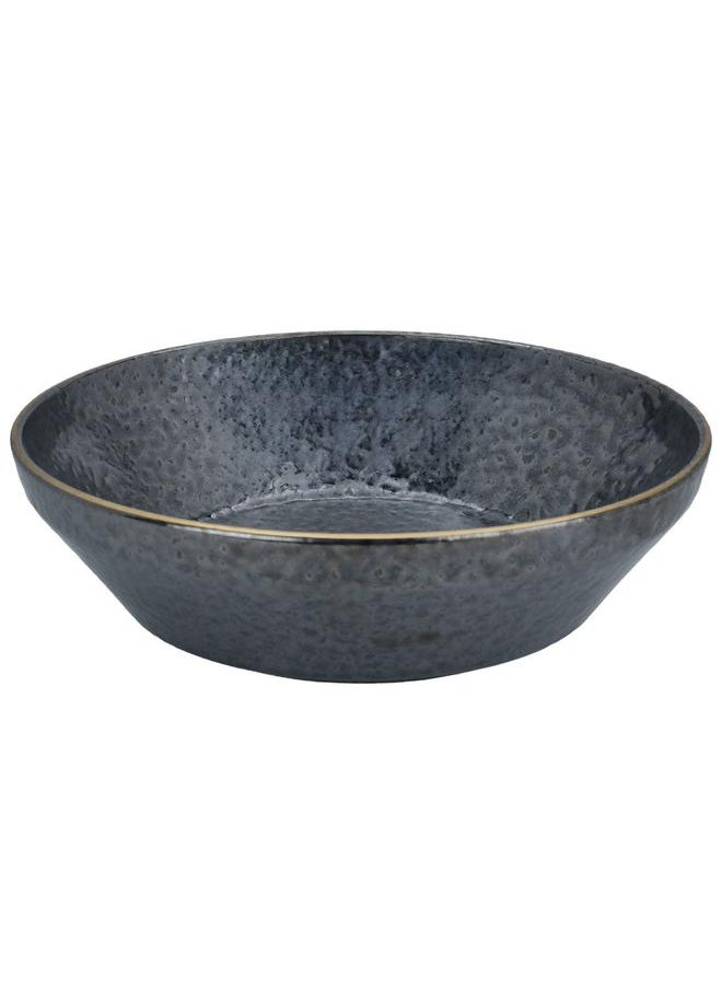 Alsaif Porcelain Serving Plate 24 Cm Deep Round Black  - Image 1