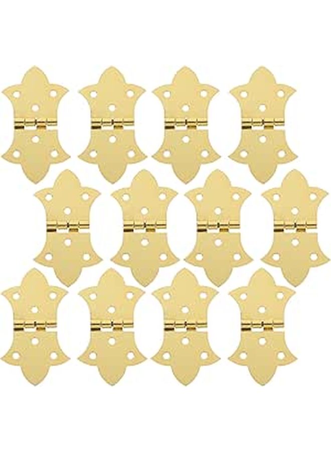 Vintage Antique Copper Butterfly Hinges 12pcs For Jewelry Box Cabinet Door Hardware - Image 1