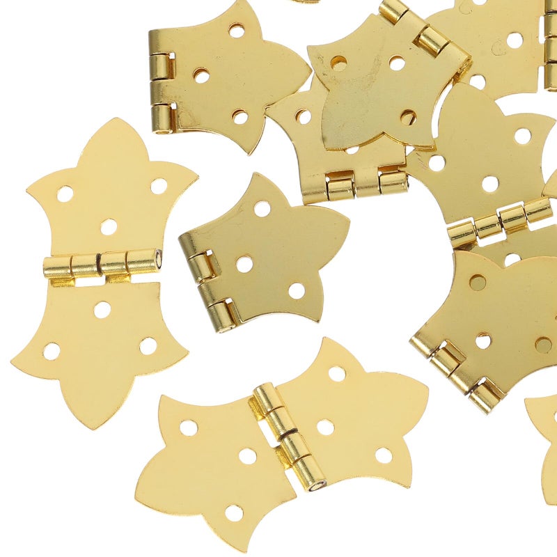 Vintage Antique Copper Butterfly Hinges 12pcs For Jewelry Box Cabinet Door Hardware - Image 4