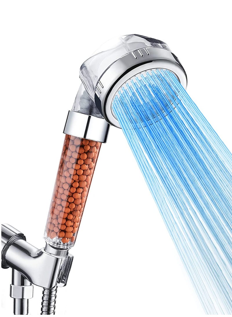 ABJ Handheld Shower Head High Pressure Water Saving with Negative Ion Tourmaline Filter 8.5 Inches Filtered Showerhead for Spa Experience Dry Skin & Haircare  - Image 1
