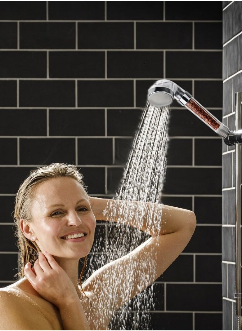 ABJ - Handheld Shower Head High Pressure Water Saving with Negative Ion Tourmaline Filter 8.5 Inches Filtered Showerhead for Spa Experience Dry Skin & Haircare - Image 1