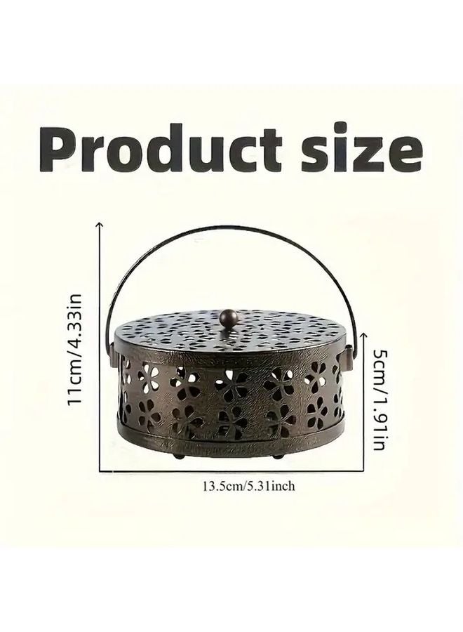 Vintage Metal Mosquito Coil Holder Portable Incense Burner Random Color Outdoor Decor - Image 5