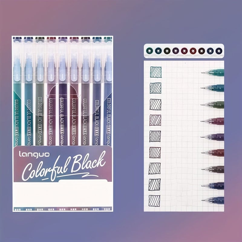 Gold Silvery White Glitter Hand Account Pens Bright Colors Suitable For Hand Account Marking Calligraphy Painting Coloring Greeting Card Writing Holiday Gifts School Stationery Can Be Layered 6 Pieces - Image 4
