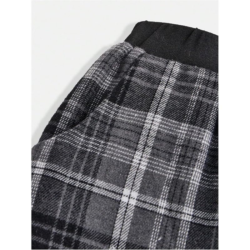 WDIRARA Girl's Plaid Wide Leg Long Baggy Pants with Pockets - Image 5