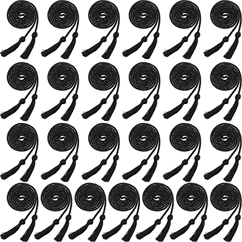 Haconba 25 Pieces Graduation Honor Cord Rayon Braided Honor Cords with Tassel for Graduation Students Bachelor Master Doctoral Gown Grad Decor (Dark Blue) - Image 1