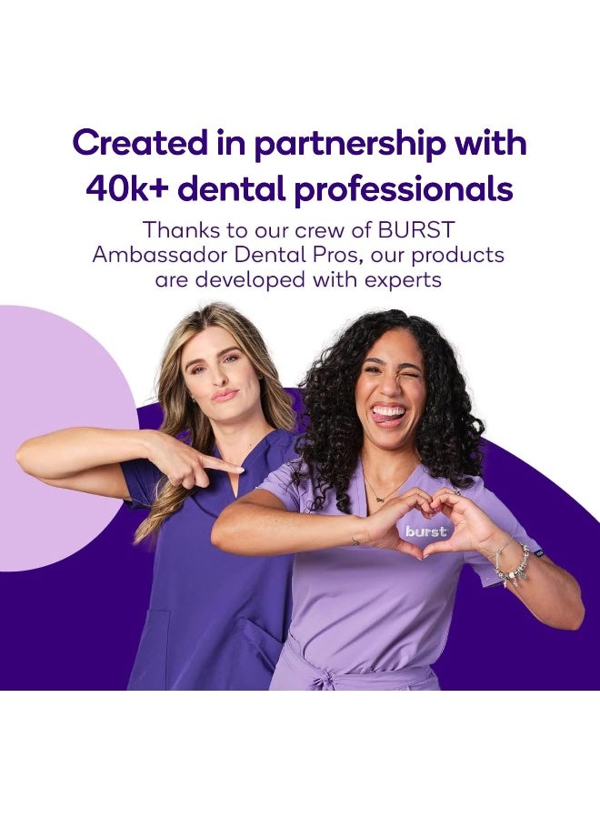 BURST Replacement Electric Toothbrush Heads, Charcoal Bristles, BURST Sonic Toothbrush Compatible, Deep Clean, Healthier Smile, 3pk, Black - Image 3