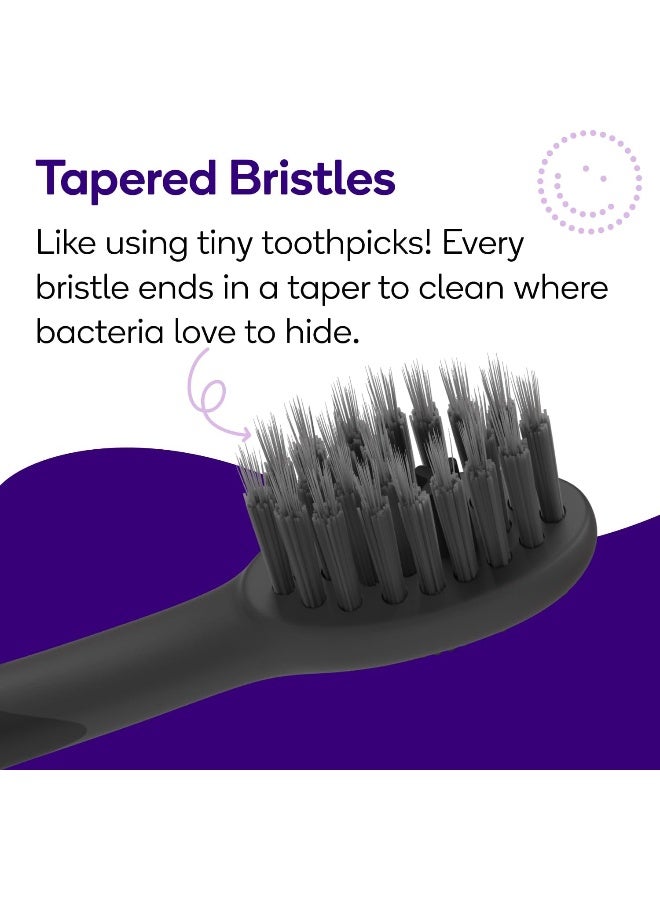 BURST Replacement Electric Toothbrush Heads, Charcoal Bristles, BURST Sonic Toothbrush Compatible, Deep Clean, Healthier Smile, 3pk, Black - Image 5