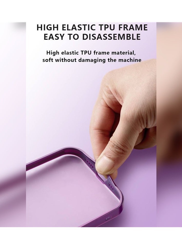 X-level - X-LEVEL For iPhone 15 Pro Max Impression Series [Built-in Camera Ring Stand], Slim Lightweight Anti-Fingerprint Matte Finish Coating - Dark Purple Color - Image 1