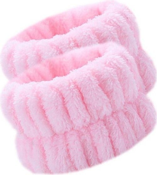 Meşeli Tekstil 2 Pieces Super Soft Towel Wrist Washing Band Sports Spa Bracelet  - Image 1