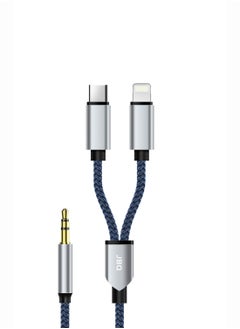 JBQ 2 in 1 Digital Audio Auxiliary Cable For Type C, Compatible With iPhone 1.2M  - Image 1