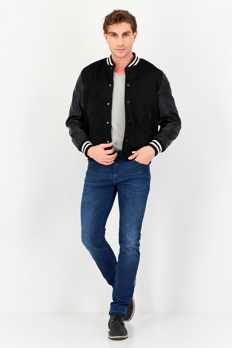 Celio Men Plain Bomber Jacket, Black - Image 4