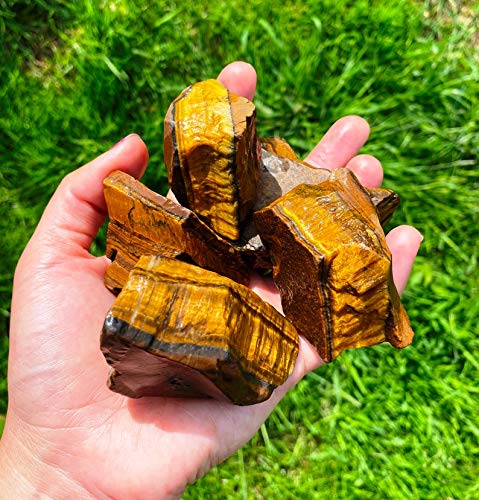 Zenkeeper 1Lb Natural Raw Tiger Eyes Crystal Stone, Rough Tiger Eye Gemstone, Gold Tiger Eyes Rocks for Crystal Healing Meditation Reiki Stone - Image 4