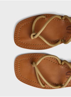 MANGO صندل جلد صناعي بأشرطة  - Image 4
