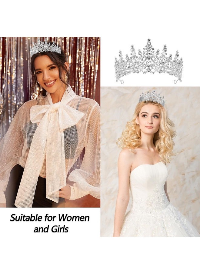 Velscrun VELSCRUN Birthday Queen Tiara Crowns for Women Girls Silver Crystal Birthday Queen Headband Sash Elegant Princess Crown Happy Birthday Party Decorations Mom Sisters Birthday Gift Hair Accessories  - Image 3