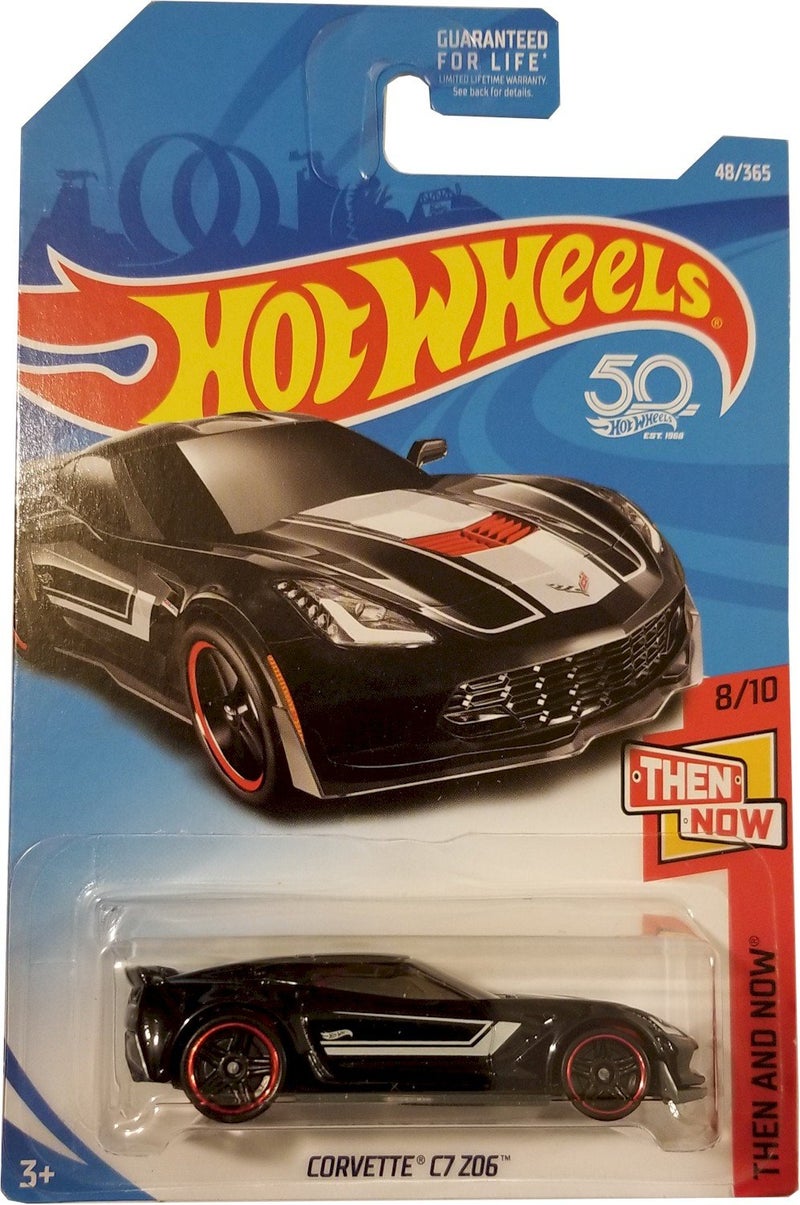 Hot Wheels Hot Wheels 2018 Then And Now Corvette C7 Z06 48/365, Black  - Image 2