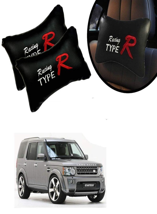 PulGos Black Type R Design Car Neck Rest Cushion with Adjustable Straps_1166 - Image 1