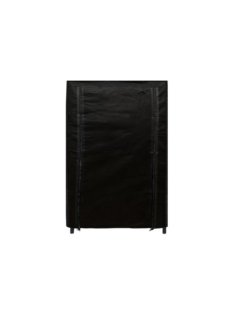 PHILOSHOP PHILOSHOP Multipurpose Collapsible Conduid Pipe Shoe Rack Wardrobe 5 Layer with Cover Waterproof Dust Resistance Black Metal  - Image 3