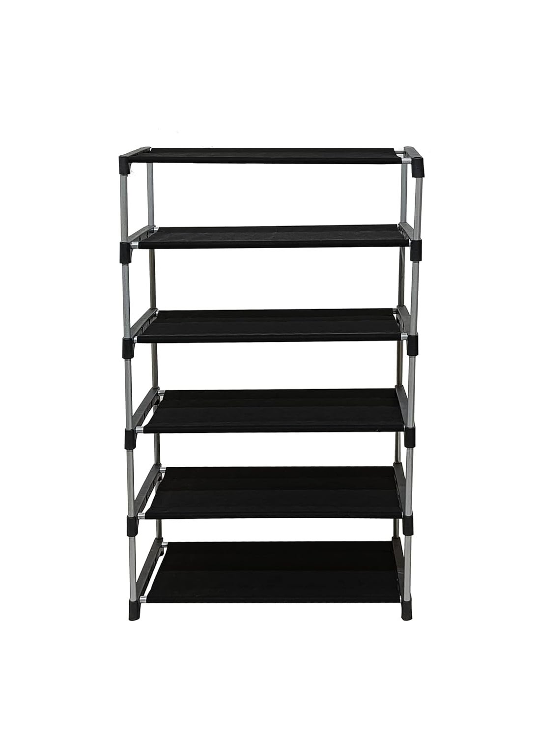 PHILOSHOP PHILOSHOP Multipurpose Collapsible Conduid Pipe Shoe Rack Wardrobe 5 Layer with Cover Waterproof Dust Resistance Black Metal  - Image 4