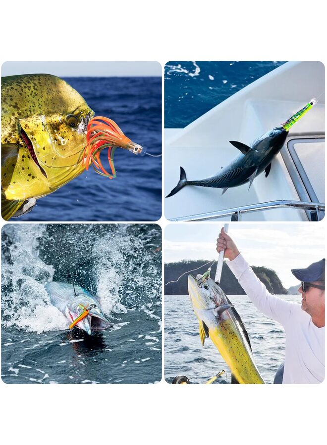LAMAY Saltwater Trolling Lure for Marlin Tuna Mahi Dolphin Durado Wahoo Trolling Lures Free Mesh Bag Offshore Big Game Lures (Size : 16CM) - Image 5