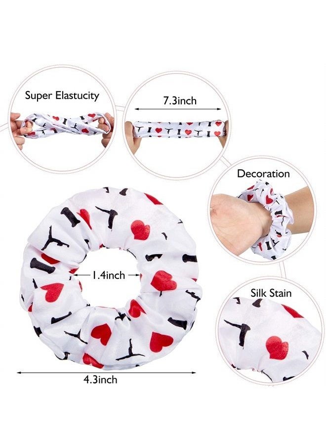 WILLBOND 8 Pieces Gymnastics Hair Scrunchies Velvet Gymnastics Hair Elastics Gymnastics Hair Ties Gymnastics Hair Accessories for Gymnast Women Girls (Multiple Color)  - Image 2