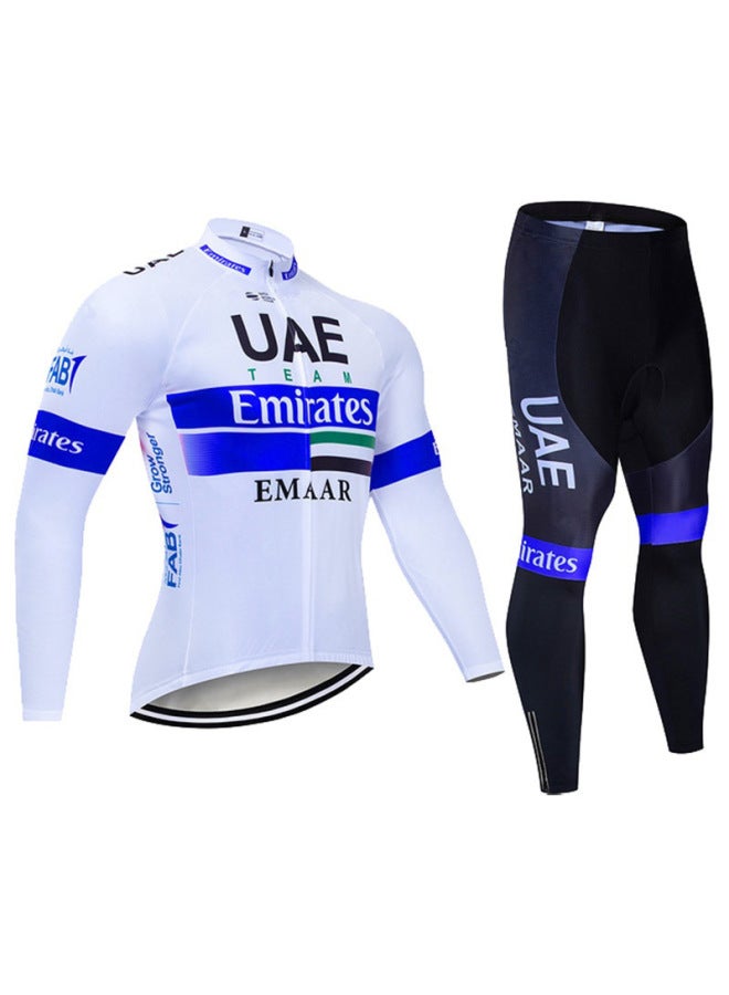 Autumn And Winter Men's And Women's Fleece Cycling Clothing Suit Highway Mountain Bike Cycling Clothing Fleece-lined Roller Skating Clothing
