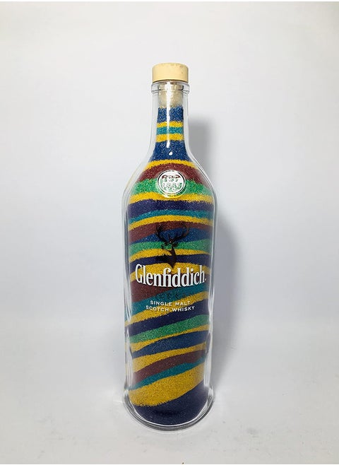 Decorative Colored Glass Sand Bottle