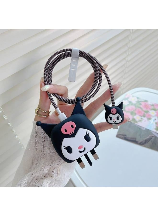 3D Cartoon Series Slim Charger Protector Compatible with iPhone 18W 20W Fast Charging Cable Protector Cover Data Cable Protector - Image 2