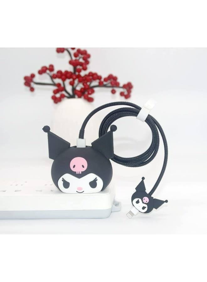 3D Cartoon Series Slim Charger Protector Compatible with iPhone 18W 20W Fast Charging Cable Protector Cover Data Cable Protector - Image 5