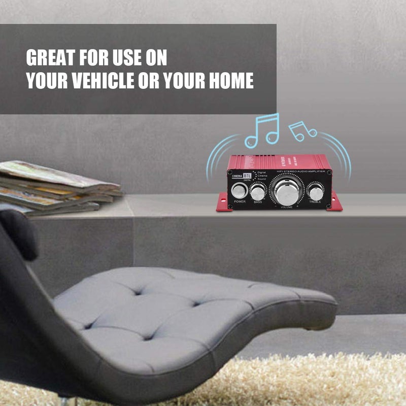 klarako Power Amplifier,Small Amplifier for Speakers Easy Adjustment Simple Wiring Amp,Single Input Amplifier for DIY - Image 4