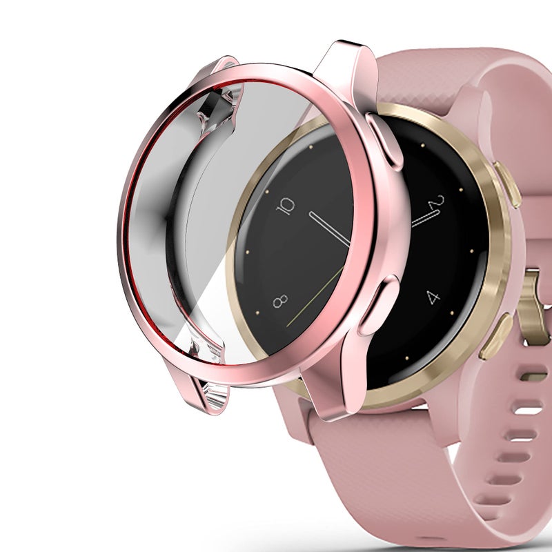 RICHONE [5Pack] RICHONE Compatible with Garmin Vivoactive 4S / Venu 2S 40mm Screen Protector Case, Soft TPU Cover All-Around Shockproof Bumper Frame (Black+Silver+Gold+Pink+Rose Gold, 40mm) - Image 3