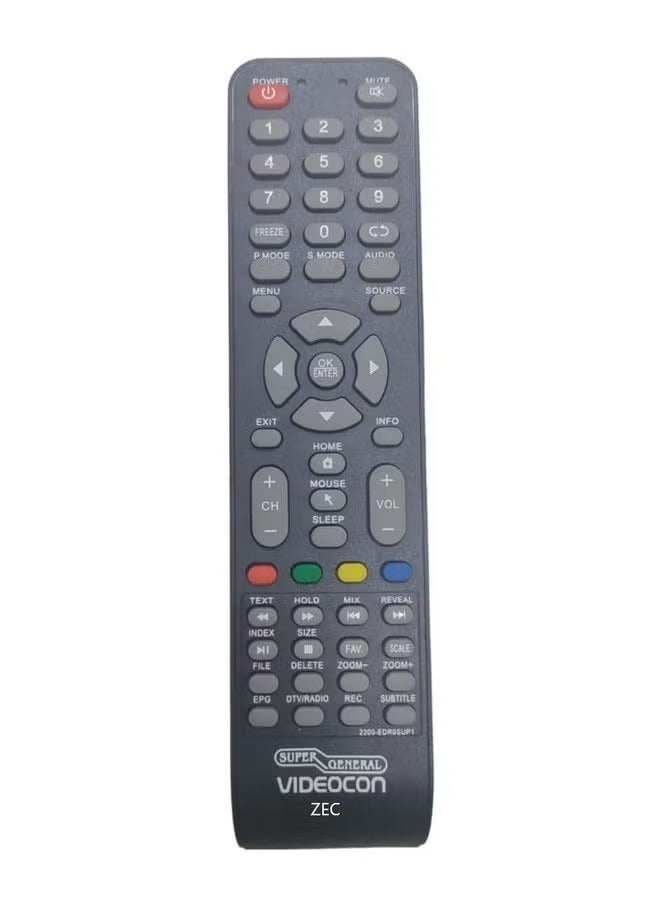 HuHa - Super General TV Remote, Videocon TV Remote, ZEC TV Remote Upgraded R Replacement Remote Control for Super General Smart TV LCD LED, Videocon Smart TV LCD LED, ZEC Smart TV LCD LED - Image 1