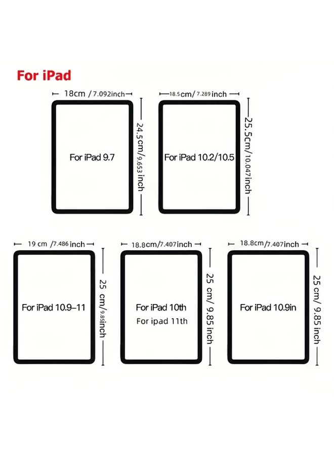 حافظة حمراء مقاومة للصدمات متوافقة مع iPad الجيل العاشر والحادي عشر 2024، حامل مضاد للسقوط - Image 2