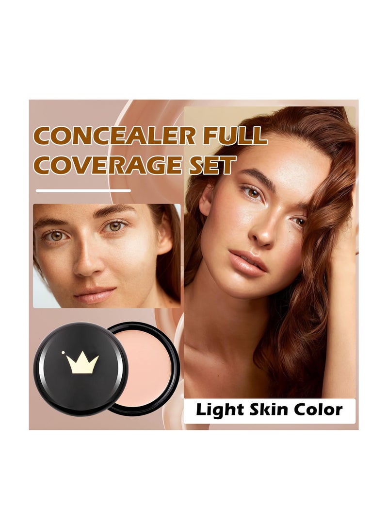 SYOSI Under Eye Concealer for Dark Circles Color Corrector Makeup Concealer Full Coverage Concealer for Mature Skin Tattoo Cover up Makeup, Long-lasting Cover up Makeup, Waterproof Concealer Makeup（Light） - Image 2