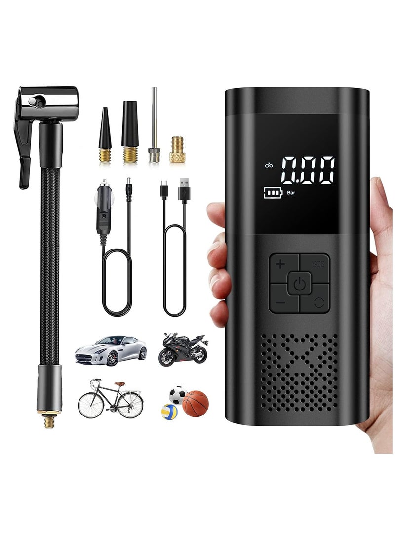 Air Compressor Tire Inflator Pump Car Portable 150 PSI Fast Inflation with LCD Dual Screen [Cordless & Strong Power] Electric Tire Pump for Car Tire For Car Bicycle Motorcycles Ball - Image 1
