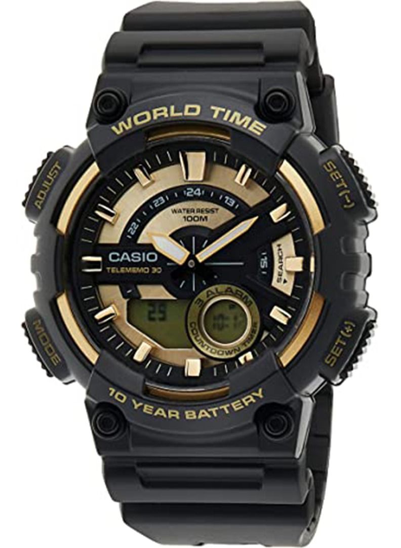 CASIO Men's Water Resistant Analog & Digital Watch AEQ-110BW-9AVDF - 52 mm - Black - Image 1