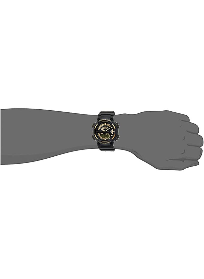 CASIO Men's Water Resistant Analog & Digital Watch AEQ-110BW-9AVDF - 52 mm - Black - Image 4