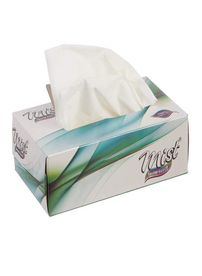 MDN Mist Ultra Soft White 2 Ply Face Tissue Napkin Paper - 100 Pulls (Pack of 6 Box) - Image 3