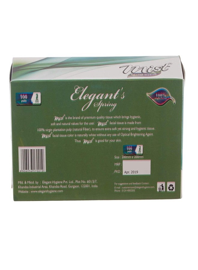MDN Mist Ultra Soft White 2 Ply Face Tissue Napkin Paper - 100 Pulls (Pack of 6 Box) - Image 4