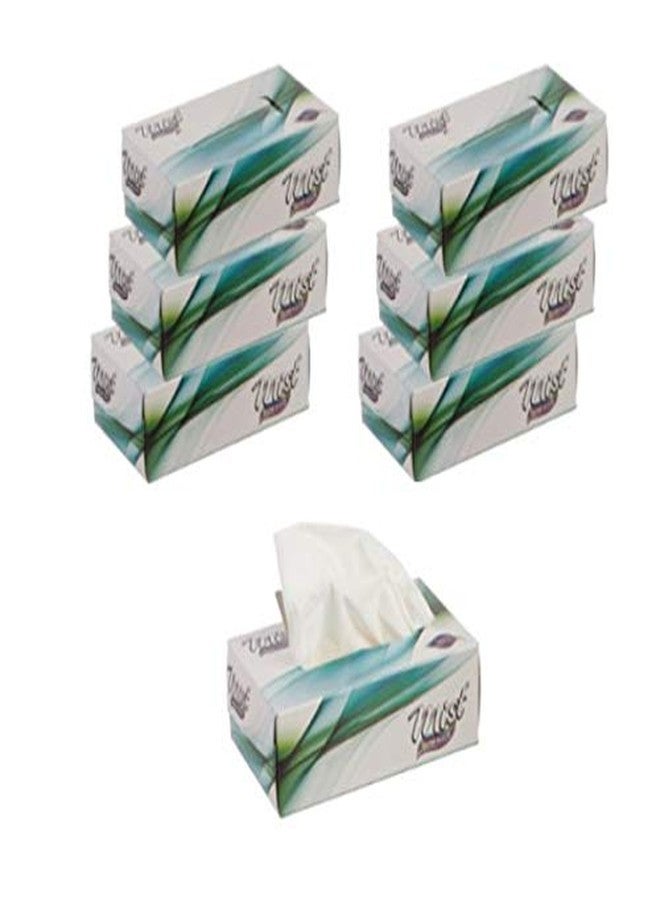 MDN Mist Ultra Soft White 2 Ply Face Tissue Napkin Paper - 100 Pulls (Pack of 6 Box) - Image 1