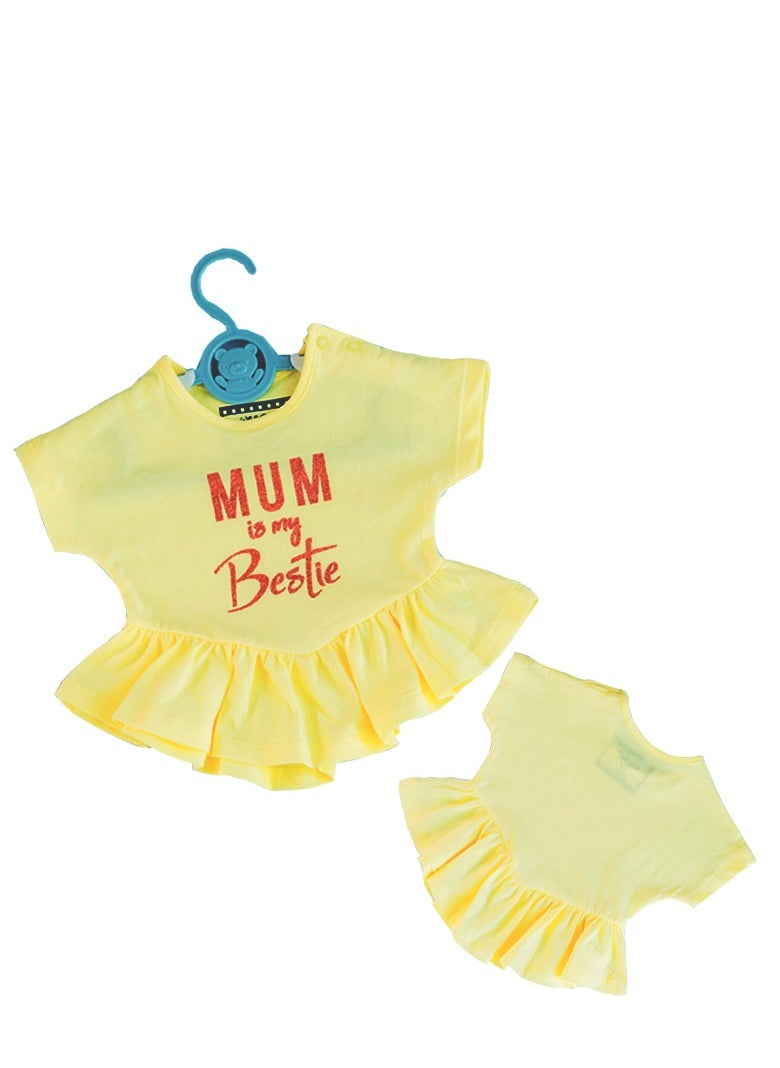 WiNi BEE Girls Short Sleeve Glitter Printed Cotton Dress Newborn Baby Girls Clothes Baby Kid Little Girl Dress 0-24 Months  - Image 1